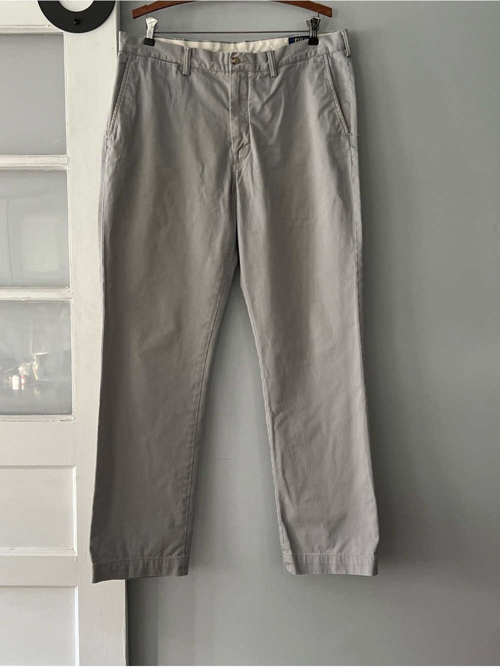 Polo Ralph Lauren Men’s 36x34 Chino Light Gray Cotton Pants Classic Fit Preppy